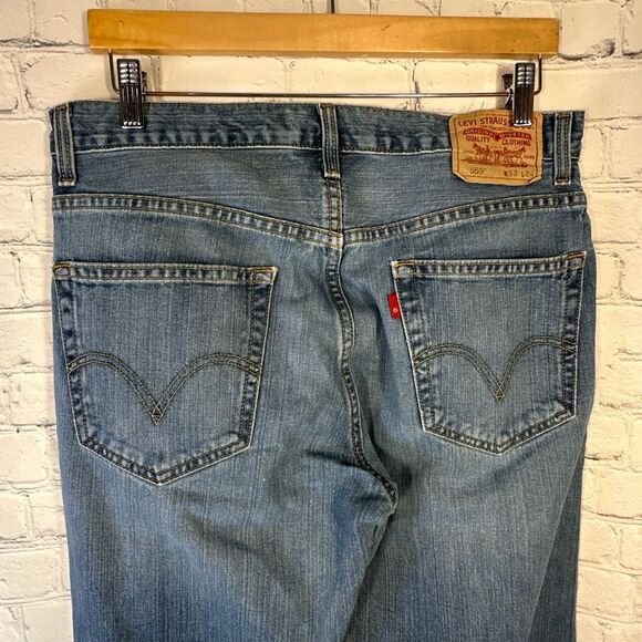 Levi’s 559 Jeans Mens 33 Relaxed Straight Denim sz W33 x L34 Blue - Picture 6 of 12